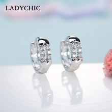 LADYCHIC Cute Style Austrian Cubic Zircon Crystal Hoop Earrings Number 0 Shaped Dainty Earring Jewelry Festival Gift LE1017 2024 - buy cheap