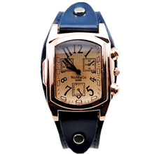 Нержавеющая сталь чехол & amp кожаный ремешок Леди Мода подарок кварцевые спортивные наручные часы 2024 - купить недорого