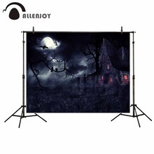 Allenjoy newborn photography background dark vintage castle Halloween Horror moon backdrop photobooth fantasy props 2024 - buy cheap