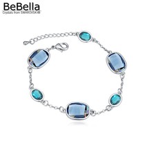 BeBella-pulsera de abalorios geométricos con cristales Swarovski, joyería original de marca para chicas y mujeres 2024 - compra barato