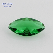 Green Marquise Shape Princess Cut Loose Glass Beads Synthetic Gems For Jewelry Size 1.5x3~10x20mm Free Shipping 2024 - buy cheap