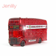 3D автобус хрустальные Пазлы игрушки для детей взрослая головоломка DIY 3D Пазлы Модель сборки Интеллектуальные развивающие игрушки для детей 2024 - купить недорого