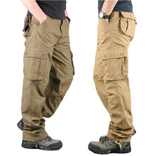 На весну и зиму мужские брюки-карго много карманов для мужчин брюки свободного покроя на открытом воздухе военные брюки мужские размера плюс Pantalon Tactico Hombre 2024 - купить недорого