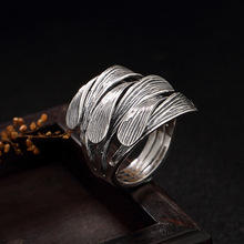 Регулируемое кольцо из серебра 925 пробы в ретро стиле, Женское кольцо в винтажном стиле 2024 - купить недорого