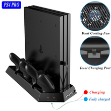 PS4 Pro Accessories LEDIndicator  Vertical  Cooling Stand Fan Cooler & Joystick Charging Stand 3 HUB for Sony PlayStation 4 Pro 2024 - buy cheap