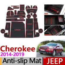 Anti-Slip Rubber Cup Cushion Gate Slot Mat for Jeep Cherokee KL 2014 2015 2016 2017 2018 2019 Accessories Stickers Car Styling 2024 - buy cheap