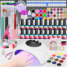 WiRinef Nail Beginner Kit Kinds Of Gel Nails Polish UV LED Dryer Lamp Manicure Soak Off Primer Gel Nail Set 2024 - buy cheap