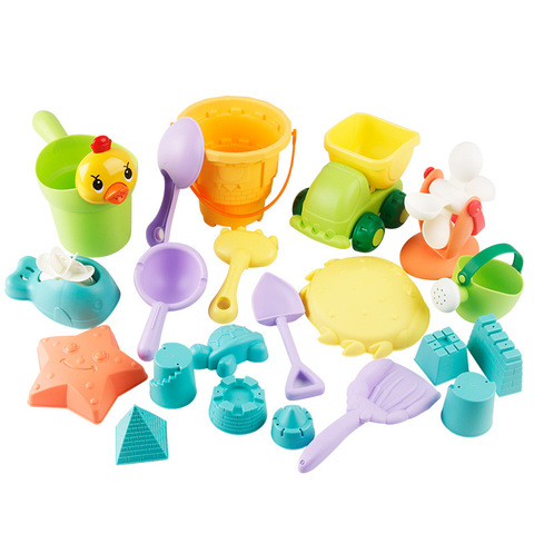 Мягкие силиконовые детские пляжные игрушки с песком, лопата, лопата, песочница, игровой набор для ванной, игра в воду для детей 2022 - купить недорого