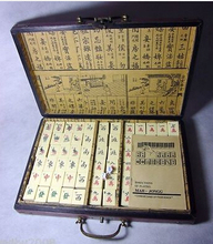 Mahjong-Juego de bambú con caja, decoración para jardín, 100%, bronce, plata tibetana, 144 Mah 2024 - compra barato
