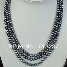 Beautiful style beads 8-9mm newly black akoya cultured pearl diy charms necklace MY4789 2024 - buy cheap