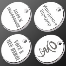 QOONG 6 Pieces Keychain Fashion Anti-lost Custom-made Metal Round Card Key Chain Ring Holder For Men Women Metal Car Keyring P01 2024 - buy cheap