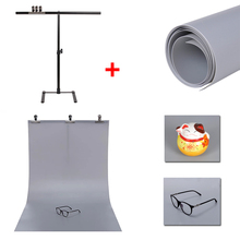 New Photography Small 68*68cm Support Stand+ Gray PVC Backdrop Background washable cloth 68cm*130cm photography backdrops 2024 - buy cheap