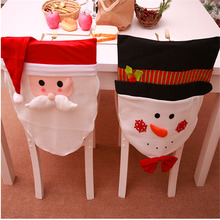 1pc Christmas Chair Hats Santa Snowman Shape Christmas Dining Dinner Table Chair Back Cover 2020 Xmas Home Decor Navidad 3 2024 - buy cheap