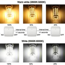 Dimmable ampoule E27 E14 Led Light Bulb 3 Modes Dimmer 5W 110V 220V SMD 5733 56 leds Smart IC Lampada home lighting corn lampen 2024 - buy cheap