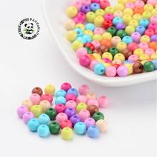 solid snap acrylic ball beads, round, mixed color, 5mm, hole: 1mm 2024 - buy cheap