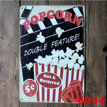 Popcorn Vintage Metal Tin Signs Poster Home Pub Bar Wall Decor 20x30CM 2024 - buy cheap