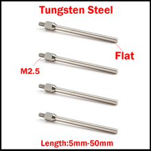 0.8mm OD M2.5 Thread 5mm 10mm Measuring Length Tungsten Steel Guage Micrometer Pin Flat Head Dial Indicator Tip Probe 2024 - buy cheap