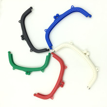 10Pcs Mixed Colors Plastic Coins Purse Arc Frame Kiss Clasps Handbag Handle Fermoir 16x8.5cm 2024 - buy cheap