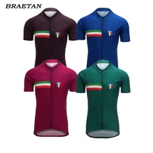 2018 new italy cycling jersey summer short sleeve bicycle clothing 4 styles bike wear tour cycling clothing braetan 2024 - buy cheap