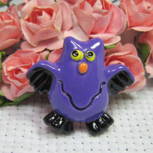 50pcs/lot Cute dark blue owl Resin Cabochon Flat Back Girls Hair Bow Center Making Boys Crafts DIY 18*23mm 2024 - buy cheap