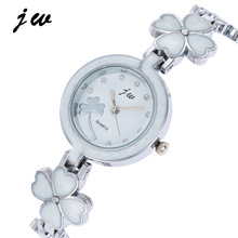 jw Fashion Brand Full Stainless Steel Small Leaf Wristwatches Fashion Casual Women Dress Bangel Watches Steel Hot Bracelet Watch 2024 - buy cheap