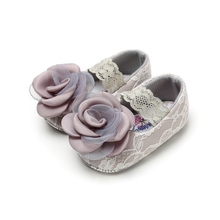 Zapatos de moda para niños pequeños, zapatos para niñas pequeñas, zapatos elegantes de princesa con flores de encaje, materiales para 0-18M 2024 - compra barato