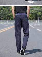 new arrival casual fashion mid waist pants Full Length elastic waist drawstring cotton Straight men plus size L-4XL 5XL 6XL 7XL 2024 - buy cheap