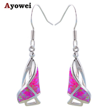 Hot sell online New style Purple fire Opal Silver Stamped Drop Earrings for women Amazing gifts Fashion jewelry OE318A 2024 - buy cheap