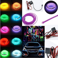 EL Wire Light strip DC 3V 12V Neon Light 1M/2M/3M/5M Dance Party Decor Light Neon LED lamp Waterproof String Car Tube Decoratio 2024 - buy cheap