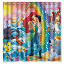 High Quality 180*180cm Little Mermaid Modern Style Waterproof Fabric Bathroom Shower Curtain With Hooks Free Shipping 2024 - buy cheap