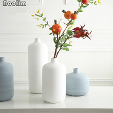 Vaso de cerâmica minimalista moderno, estilo europeu, criativo, sala de estar, flores secas, recipiente de decoração para casa, presentes 2024 - compre barato