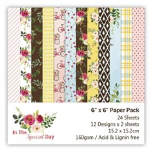 DIY In the special day  style Scrapbooking paper pack of 24 sheets handmade craft paper craft Background pad S248 2024 - buy cheap