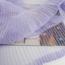 10Metres 150cm Width Evening Gowns Pleated Crushed Mesh Fabric Purple Crumpled Tulle Net Fabric For Organ Skirt Dress Ruffle 2024 - buy cheap