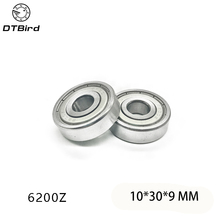 10pcs 6200 2z 10x30x9mm Miniature deep groove ball bearing 6200ZZ 10*30*9 mm 6200 zz Bike Bearings 2024 - buy cheap