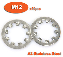 50pcs DIN6797J M12 Stainless Steel A2 Internal Toothed Shakeproof Washers Lock Washer 2024 - buy cheap