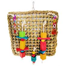 Bird Hammock Toys,  Woven Grass Cage Mat Nature Seagrass Bird Chewing Toys Hanging Perch Wall For Small Pets Bird Foraging Toys 2024 - buy cheap
