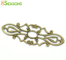 8SEASONS 200PCs Antique Bronze Filigree Wraps Connectors Embellishments Findings 3.8x1.5cm (B18677) 2024 - buy cheap