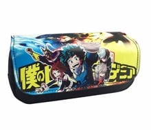 Boku no Hero DeadPool-Bolsa de lápices larga de PU, bolsa estampada con dos compartimentos, regalo para estudiantes 2024 - compra barato