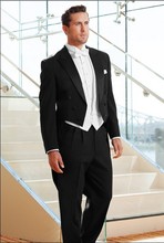 Traje de solapa de Satén para novio, chaqueta de padrino para boda, pantalones, chaleco, corbata, color negro, estilo esmoquin, C219 2024 - compra barato