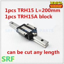 15mm width Linear Guide Rail 1pcs TRH15  L=200mm Linear rail way +1pcs TRH15A Flange  block carriage for CNC 2024 - buy cheap