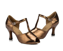New Ladies Copper leather Ballroom Latin Samba Salsa Ceroc Tango Dance Shoes All Size 2024 - buy cheap