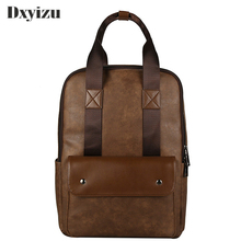 Bolso de piel sintética para hombre, mochila moderna de estilo coreano, Retro, informal, de gran capacidad, ideal para viajes, novedad de 2020 2024 - compra barato