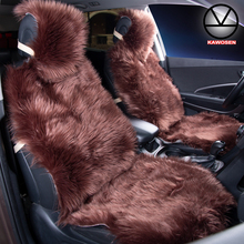 KAWOSEN 2 pcs/set Long Faux Fur Seat Cover, Universal Artificial Plush Car Seat Covers, 9 Color Cute Plush Seat Cushion LFFS02 2024 - buy cheap