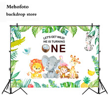 Фон для фотографий Mehofoto Wild One, украшение для темативечерние, сафари, джунгли, вечеринки, животные 235 2024 - купить недорого