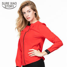 Ladies' Blusas Blouse Shirt 2018 Spring Autumn Long Sleeved Chiffon Blouse Elegant Slim Office Lady Shirt Women Shirts Top A91 2024 - buy cheap