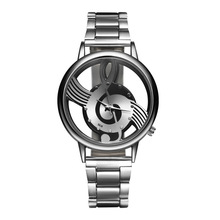 Новинка 2018, женские часы известного бренда Relogios для мужчин и женщин, модный дизайн, часы для нот и нот, наручные часы из нержавеющей стали 2024 - купить недорого