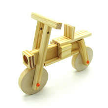 Деревянная игрушка головоломка для разблокировки ключей Классический Забавный велосипед игрушки Интеллектуальные развивающие для детей Подарки для взрослых детей 2024 - купить недорого