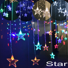 Curtain Icicle Decorative Lights 4M Width Droop 0.4-0.6m Star Snowflake Led String Light for Wedding Holiday Decoration 2024 - buy cheap