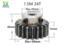 1.5M 24T 1.5 mod gear rack 24teeth Tooth quenching Spur Gear pinion bore 6-15mm spur gear precision 45 steel cnc pinion 2024 - buy cheap
