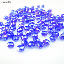 Isywaka Deep Blue AB Color 3*4mm 145pcs Rondelle Austria faceted Crystal Glass Beads Loose Spacer Round Beads for Jewelry Making 2024 - buy cheap